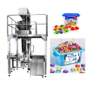 Automatic Laundry Detergent Pods Filling Packing Machine With Multihead Weigher