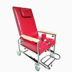 China Medical Carbon Steel Hospital Patient Recliners With Leather Seat Trim on sale