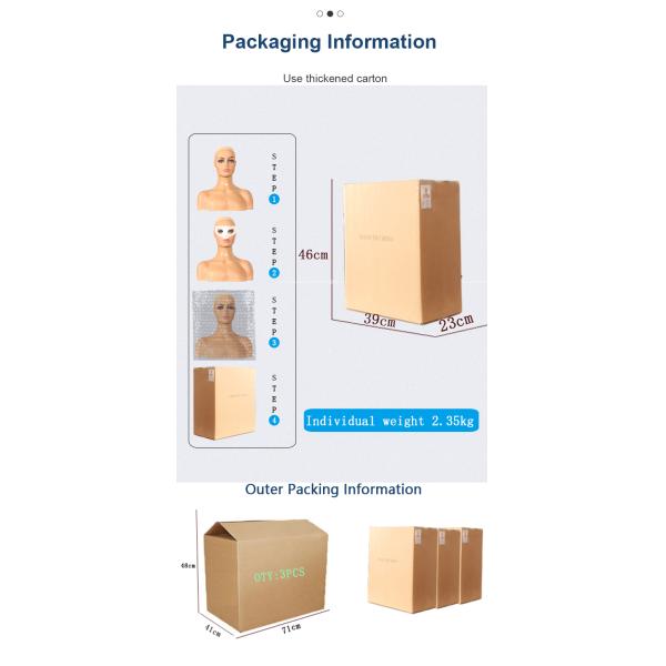 Shopwindow Plus Size African American Mannequin Head For Hat Display