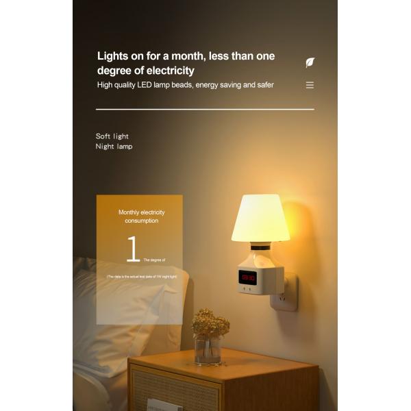 Dimmable LED Night Light for Baby Nursing Non Intelligent Control Plug-in Socket Type