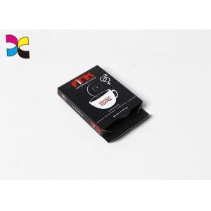 Food Instant Coffee Printed Cardboard Boxes Black Red Card Shape Embossing