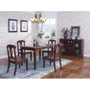 Rubber Wood Home dining room furniture Long and round dining table with 4/6