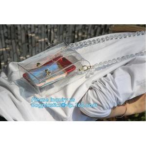 women's wallets small shoulder messenger bag with metal chain strip, Zipper