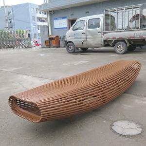 Wearproof Shopping Mall OHSAS18001 Patio Steel Bench