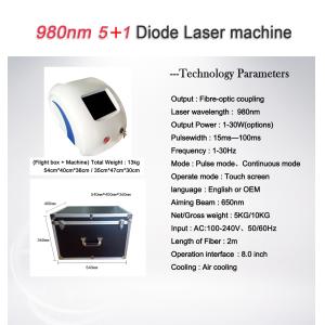 2021 5 in 1 Spider Veins Laser 980 nm Laser Vascular Removal Machine