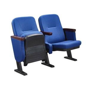 Blue Folding Lecture Theater Hall Seats Small Back Auditorium Church Chairs For