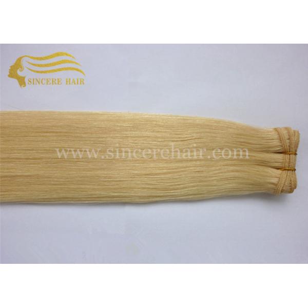 Top Quality Hair Grade 26 Inch Long Gloden Blonde #613 Remy Human Hair Weft