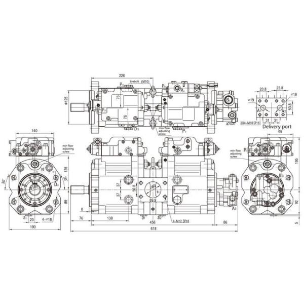 Doosan DH130 DH150 Excavator Hydraulic Pump K3V63DT-HNOV Kawasaki Pump