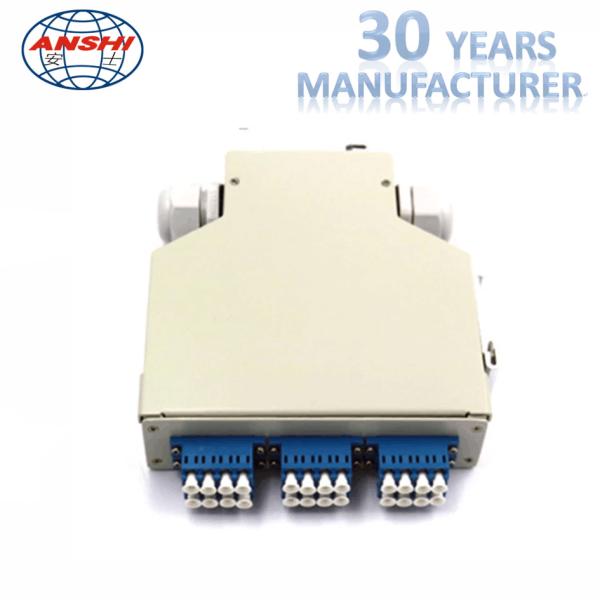 Cold Rolled Sheet Fiber Distribution Box LC SC FC ST 6 - 12 Ports Electrostatic Painting