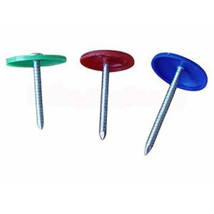 7/8inch Galvanized Iron Roofing Nails With Plastic Caps Heat Preservation
