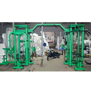 Green Commercial Multi Station Gym Equipment 8 Station Fitness