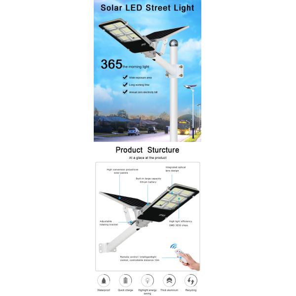 Super Bright Aluminum municipal Led Street Lighting Solar Powered SMD3030