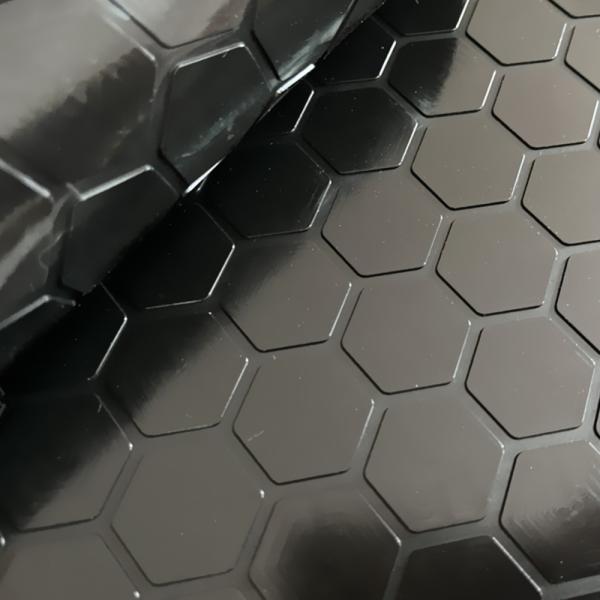 Easy Cleaning Water Proof Non Slip Black Hexagon Rubber Door Mat