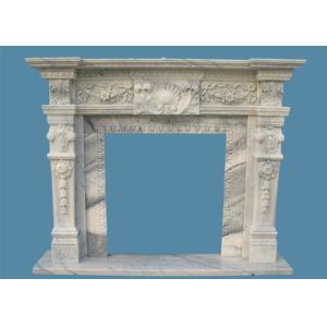 China marble Classic Grey Marble Fireplace Surround Heat Resistance For
