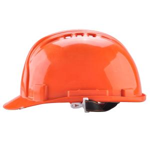 Orange Safety Works Hard Hat For Electrical Workers HDPE ABS Shell