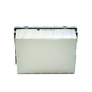 Solid Box Style Plastic Nestable Moving Crates with Lids Stackable Storage