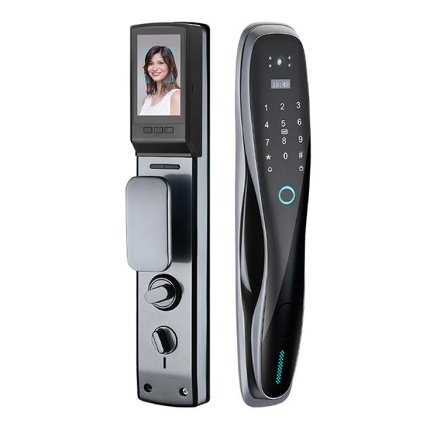 Buy Glomarket 3D Face WIFI Smart Fully Automatic Smart Lock Fingerprint APP Card Key Unlock Intelligent Door Lock With Camera at wholesale prices