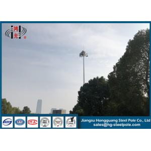 Custom Color Durable Galvanized Light Pole Q235 For High Mast Street Light