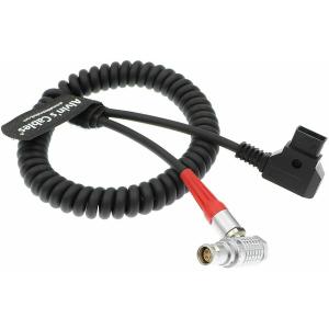 Red Scarlet Epic Camera Power Coiled Twist Cable 6 Pin Right Angle Female to