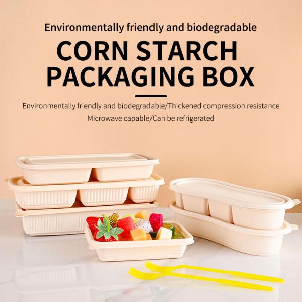 Buy Multi Compartment Bio Degradable Food Packaging Custom Rigid Boxes at wholesale prices