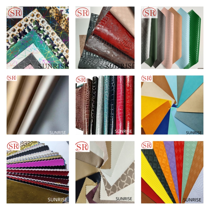 Litchi Texture PVC Solid Color Artificial Leather Fabric Waterproof Material Used for Jewelry Box Packaging