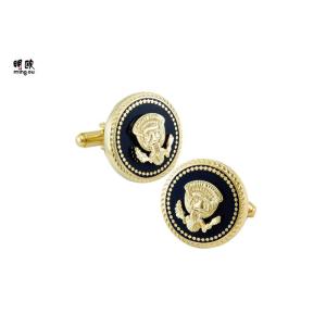 China 3D Embossed Creative Custom Mens Cufflinks Metal Material 19g Weight on sale