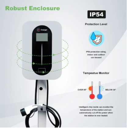 New Energy Electric Vehicle Charging Pile 7kw  Level 2 Wall-Mounted Fast EV Cars Charger Stations 