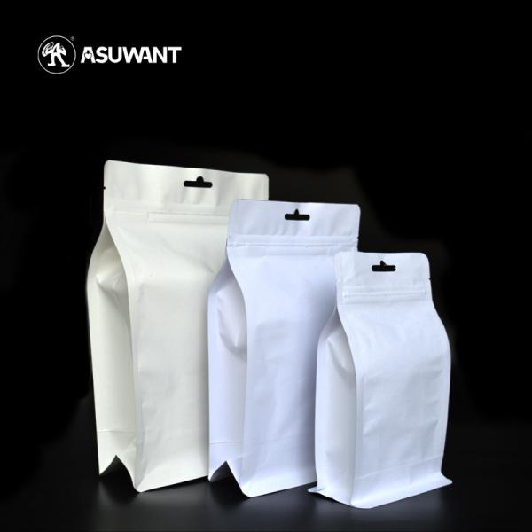 Buy Smell Proof Kraft Paper Zipper Bags Aluminum Foil Biodegradable Stand Up Pouch at wholesale prices