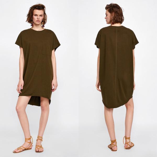Buy Fashion Women Summer Cotton T-shirt Dress at wholesale prices