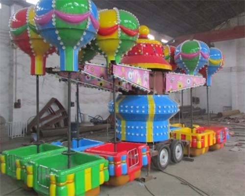 Buy 32 Seats Trailer Mounted Rides With Colorful Balloons And Beautiful Cabins at wholesale prices