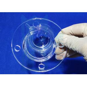 Clear Fused Quartz Tube Flange For Laboratory