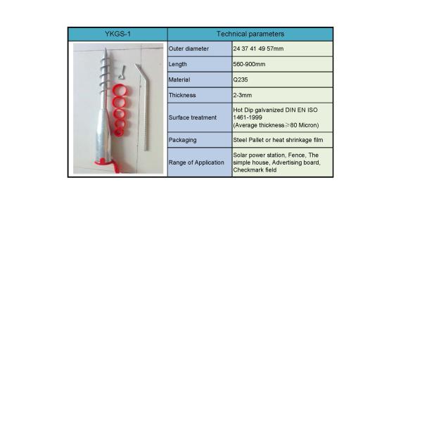 Hot Dip galvanized Ground Screw For Solar Stand