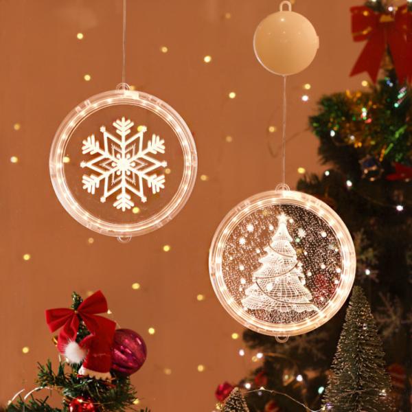 Buy IP44 16cm 24cm Hanging Window Christmas Lights Wooden Crafts Supplies at wholesale prices