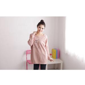 Pink Casual Hoodies Set , Women / Ladies Hooded Sweatshirts Waterproof