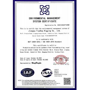 JiangSu Tianhua Rigging Co., Ltd Certifications