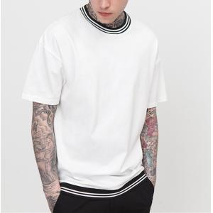 OEM high quality summer new striped rib campus style European American men's