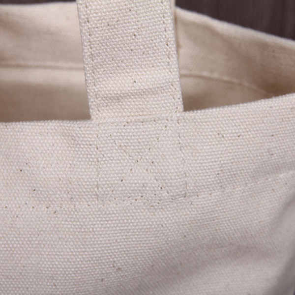 Daily Foldable Tote Bag With Handle , Eco Friendly White Market Tote Bag