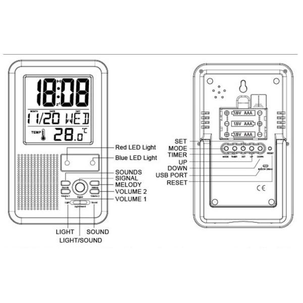 Wireless Doorbell with Personal Emergency Alert choose from 23 chimes CX-3056J