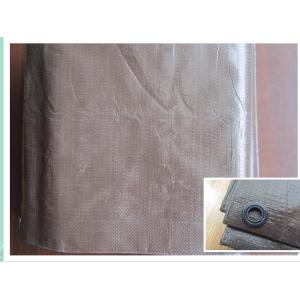 Quality 220gsm brown tarpaulin with plastic eyelets for sale