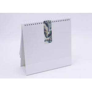 Paper Desk Calendar With Transparent Plastic Cover , 300gsm Business Desk