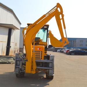 Construction Work Diesel Engine Front Loader Backhoe Loader with 3 Ton Wheel