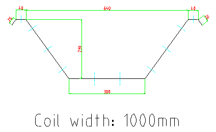 14 Stations 15KW K Span Roll Forming Machine 0.8 - 1.8 Thickness For Metal Sheet