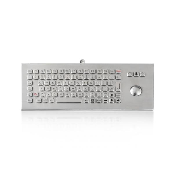 Custom Stainless Steel Inustrial Metal Compact Keyboard With Trackball Explosion