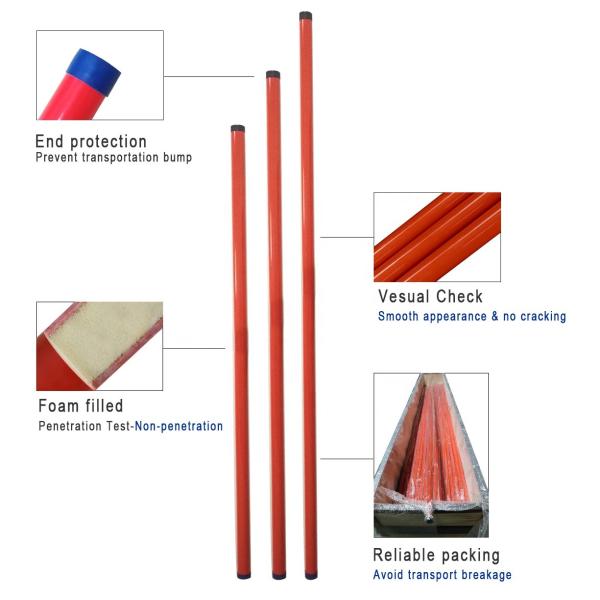 Insulation Epoxy Fiberglass Tube / Foam Filled Fiber Glass Tubing for Live Line