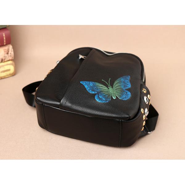 2017 New European Goods Butterflies Embroidered Fashion Handbag Dual-purpose Women Backpack