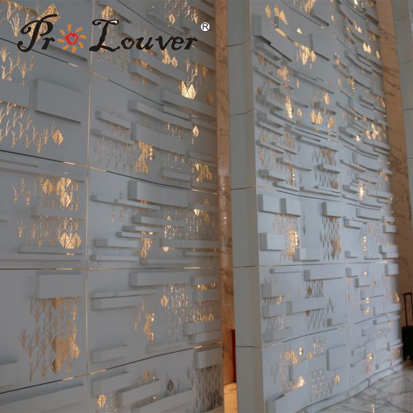 Aluminum Alloy Customized Design CNC Laser Cutting Wall in Hotel Lobby