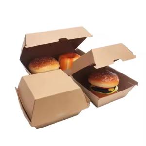 Wholesale Customized Takeaway Burger Boxes Eco-friendly And Recyclable Kraft