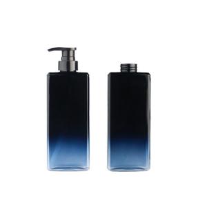 500ml Pet Rectangular Odm Empty Plastic Shampoo Bottle