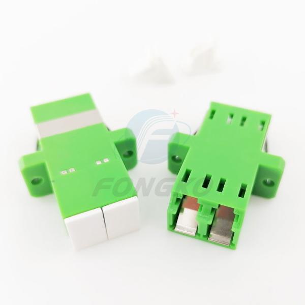 Buy Duplex Single Mode Fiber Optic Adapter With Flange LC APC at wholesale prices