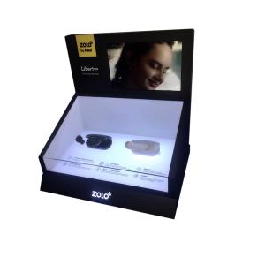 Bluetooth Earphone Acrylic Plastic Display Stand Sturdy With IPS Screen